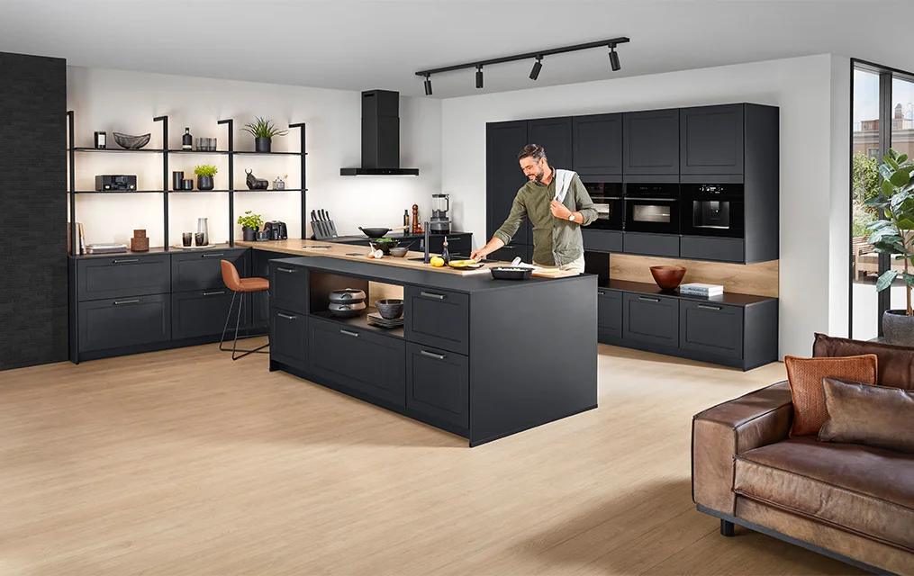 Front LOOK 604 in sand textured: subtle elegance with a fine feel - versatile for the bathroom, kitchen and living room.