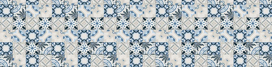 Décor Floral Blue (522)