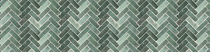 Décor diagonal tile, green (584)